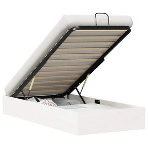 vidaXL Telaio del Letto Ottomano con Ripostiglio Bianco 75 x 190 cm
