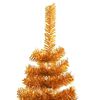 vidaXL Albero di Natale con 150 LED con supporto Oro 120 cm PET