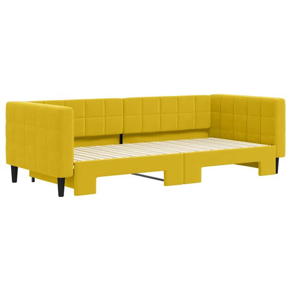 vidaXL Divano Letto con Letto Estraibile Giallo 90x200 cm in Velluto