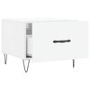 vidaXL Tavolino da Salotto Bianco Lucido 50x50x40 cm Legno Multistrato