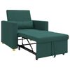 vidaXL Divano letto estraibile singolo Verde scuro 90 x 165 x 87 cm
