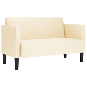 vidaXL Divano Divanetto Crema 109 cm Tessuto di Velluto a Coste