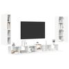 vidaXL Set di Mobili Porta TV 7 pz Bianco in Legno Multistrato