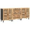 vidaXL Armadi di Stoccaggio 3 pz 180 x 33 x 75 cm Naturale