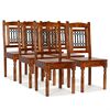 vidaXL Sedie da Pranzo 6 pz in Legno Massello Classiche