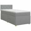 vidaXL Letto box spring con materasso Grigio Chiaro 90 x 190 cm