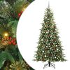 vidaXL Albero di Natale Artificiale con Rami Pieghevoli Verde 240 cm
