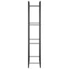 vidaXL Portalegna Nero Opaco 50x28x132 cm in Acciaio