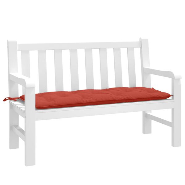 vidaXL Cuscino Panca Giardino Rosso Mélange 120x50x7cm Tessuto