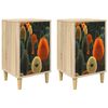 vidaXL Armadio da Notte BONN 2 pz Rovere Sonoma 36 x 33 x 60 cm