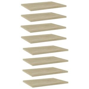 vidaXL Ripiani per Libreria 8pz Rovere Sonoma 40x30x1,5cm Multistrato