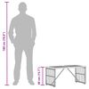 vidaXL Tavolo da Esterno Naturale 80 x 40 x 40 cm Acciaio e Polyrattan