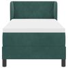 vidaXL Letto a molle con materasso Verde scuro 80 x 200 cm Velluto