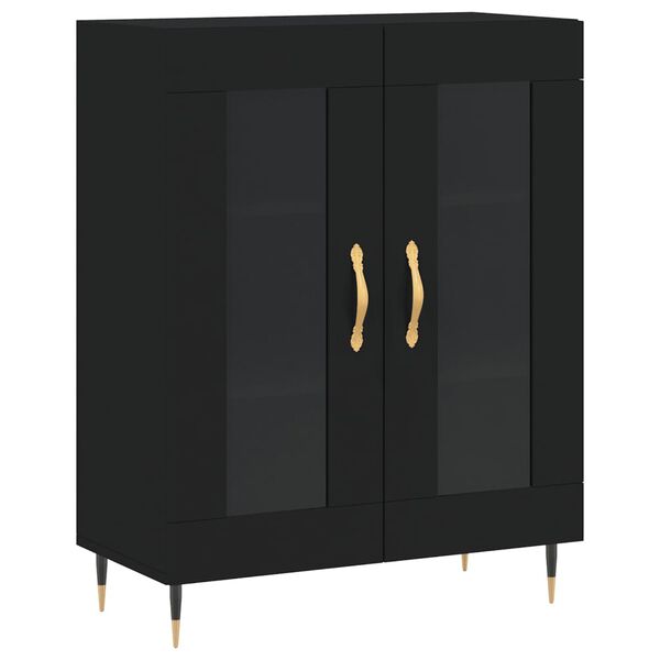 vidaXL Credenza Nera 69,5x34x90 cm in Legno Multistrato