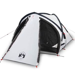 vidaXL Tenda Campeggio a Cupola 2 Persone Bianca Tessuto Impermeabile