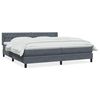 vidaXL Giroletto a Molle con Materasso Grigio Scuro 180x210 cm Velluto