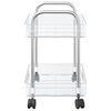 vidaXL Carrello Portaoggetti a 2 Livelli 37x28x43,5 cm in Acrilico