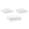 vidaXL Piumone con cuscino 3 pcs Bianco Microfibra