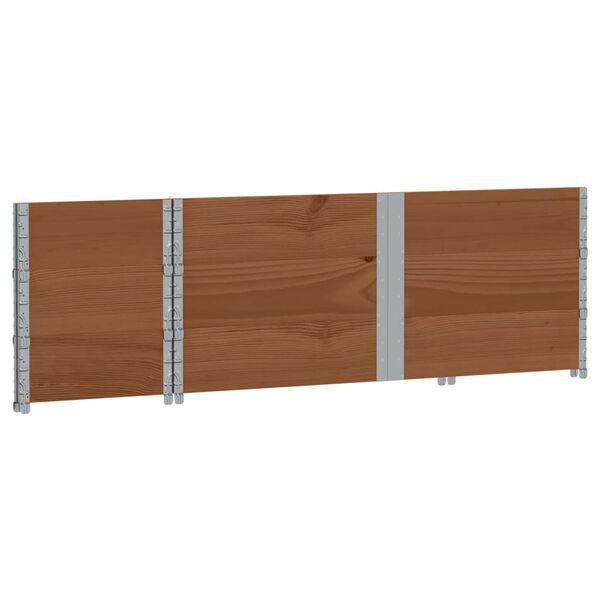vidaXL Paretali per Pallet 3pz Marroni 150x50cm Legno Massello di Pino
