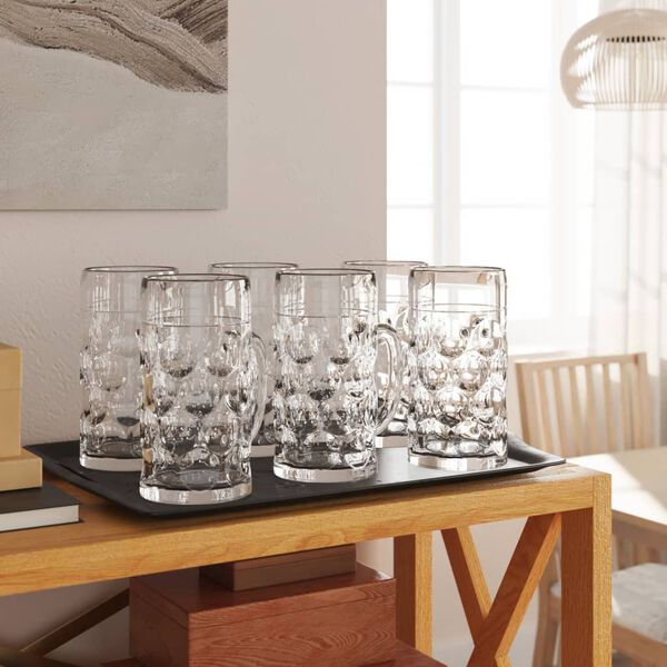 vidaXL Bicchieri da Pinta in Vetro 6 pz 500 ml