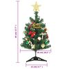 vidaXL Mini Albero di Natale Artificiale con Luci 20 LED Verde 45 cm