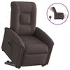 vidaXL Poltrona Alzapersona Reclinante Elettrica Marrone Scuro Tessuto
