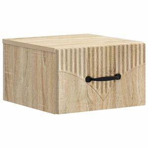 vidaXL Mobiletto da notte a muro Rovere Sonoma 34,5 x 33 x 20 cm