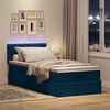 vidaXL Pouf Letto con Materasso e LED Blu Scuro 80x200cm in Velluto