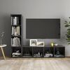vidaXL Mobili Porta TV 2 pz Grigi 142,5x35x36,5 cm Legno Multistrato