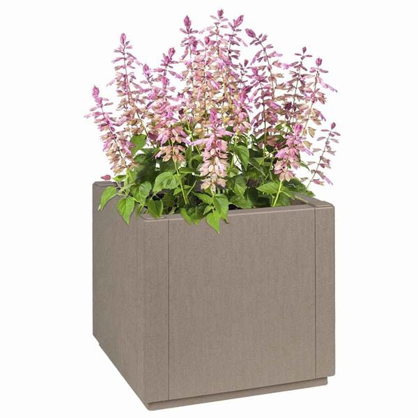 vidaXL Vaso da giardino Grigio 36 x 36 x 35 cm Polipropilene