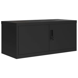 vidaXL Armadio Classificatore Nero 90x40x40 cm in Acciaio