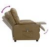 vidaXL Poltrona Reclinabile Elettrica Cappuccino in Similpelle
