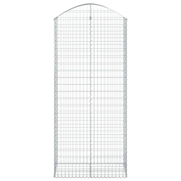 vidaXL Cesto Gabbione ad Arco 100x50x220/240 cm Ferro Zincato