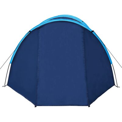 vidaXL Tenda da Campeggio per 4 Persone Blu Marino/Azzurro