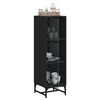 vidaXL Credenza con Ante in Vetro Nera 35x37x120 cm