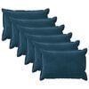 vidaXL Cuscino con cuscino HOUTEN 6 pz Blu Velluto