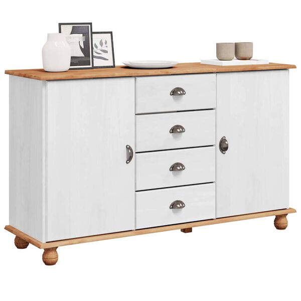 vidaXL Credenza ASKIM 133,5 x 40 x 79 cm Legno di pino massello