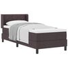 vidaXL Letto a molle con cuscino Marrone Scuro 200 x 80 cm Tessuto