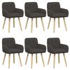 vidaXL Sedie da pranzo 6 pz Boucl&eacute; Grigio Scuro 59 x 57 x 85 cm