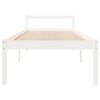 vidaXL Letto per Anziani Bianco 75x190 cm Small Single Legno di Pino