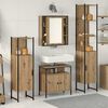 vidaXL Set di mobili per il bagno con porta 4 pcs Rovere artigianale