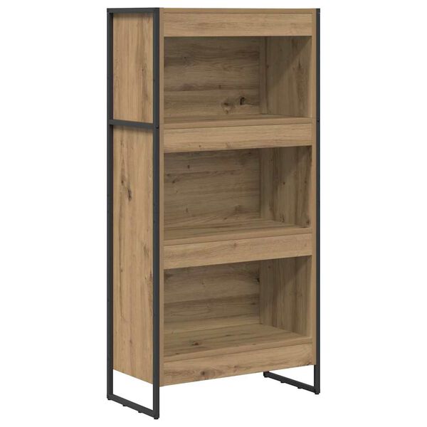 vidaXL Armadio per Libri Rovere Artigianale 80 x 30 x 155 cm