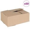 vidaXL Scatola Pieghevole 50 pcs Naturale 25 x 17,5 x 10 cm Cartone