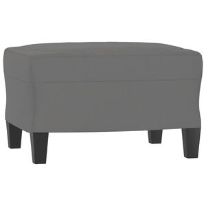 vidaXL Poggiapiedi Grigio Scuro 60x50x41 cm in Tessuto Microfibra