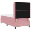 vidaXL Letto a molle con materasso con led Rosa 90 x 190 cm Velluto