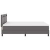 vidaXL Letto a molle con materasso Grigio 160 x 200 cm Pelle sintetica
