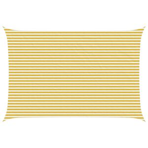 vidaXL Telo Ombra 4 x 5 m HDPE Rettangolare Giallo e Bianco