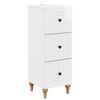vidaXL Mobile con Cassetti Bianco Lucido 33 x 34,5 x 90 cm