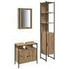 vidaXL Set di mobili per il bagno 3 pz Rovere artigianale