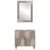vidaXL Set di Armadi da Bagno 2 pcs Grigio Legno di mango massello